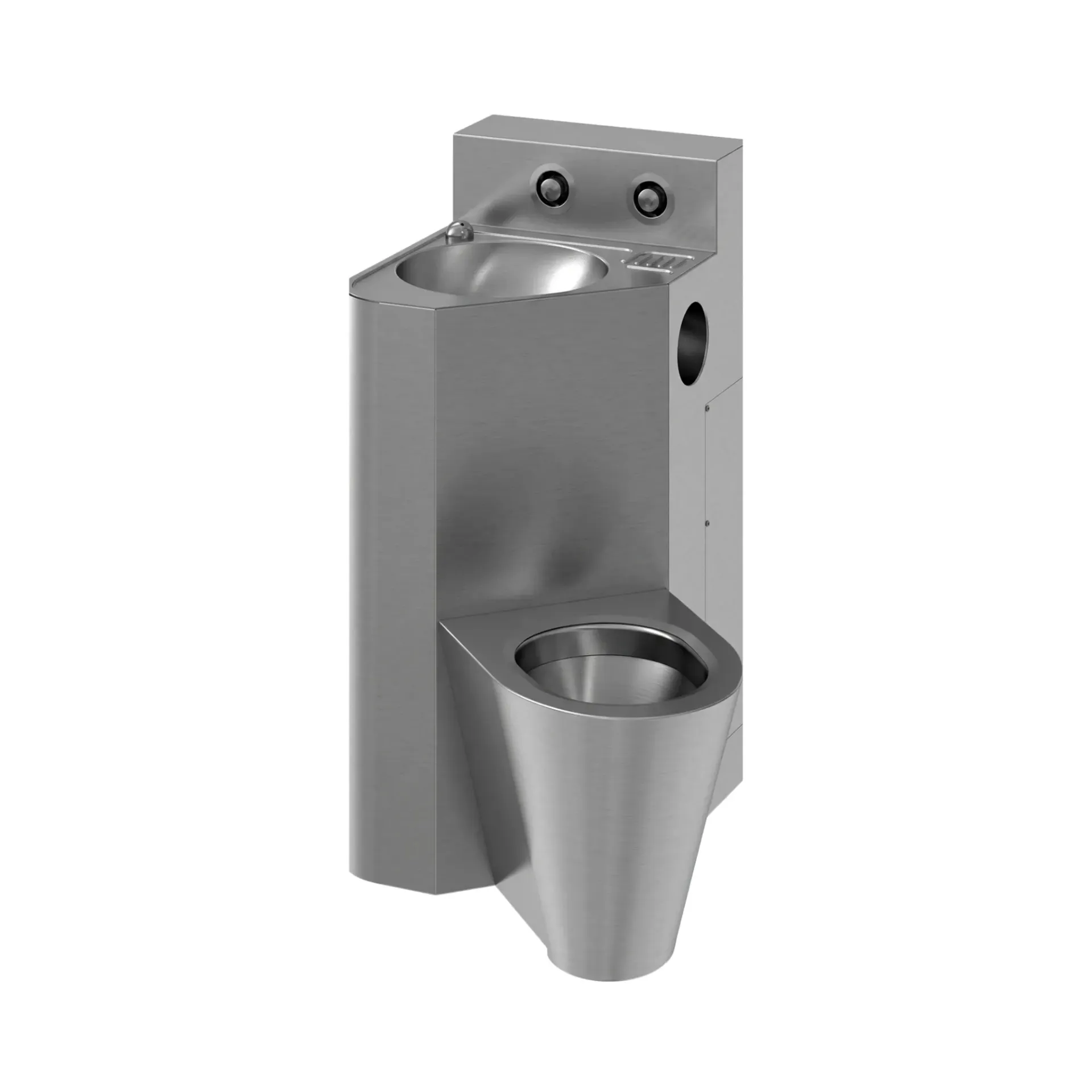 Unité combinée cuvette au sol à droite + lavabo