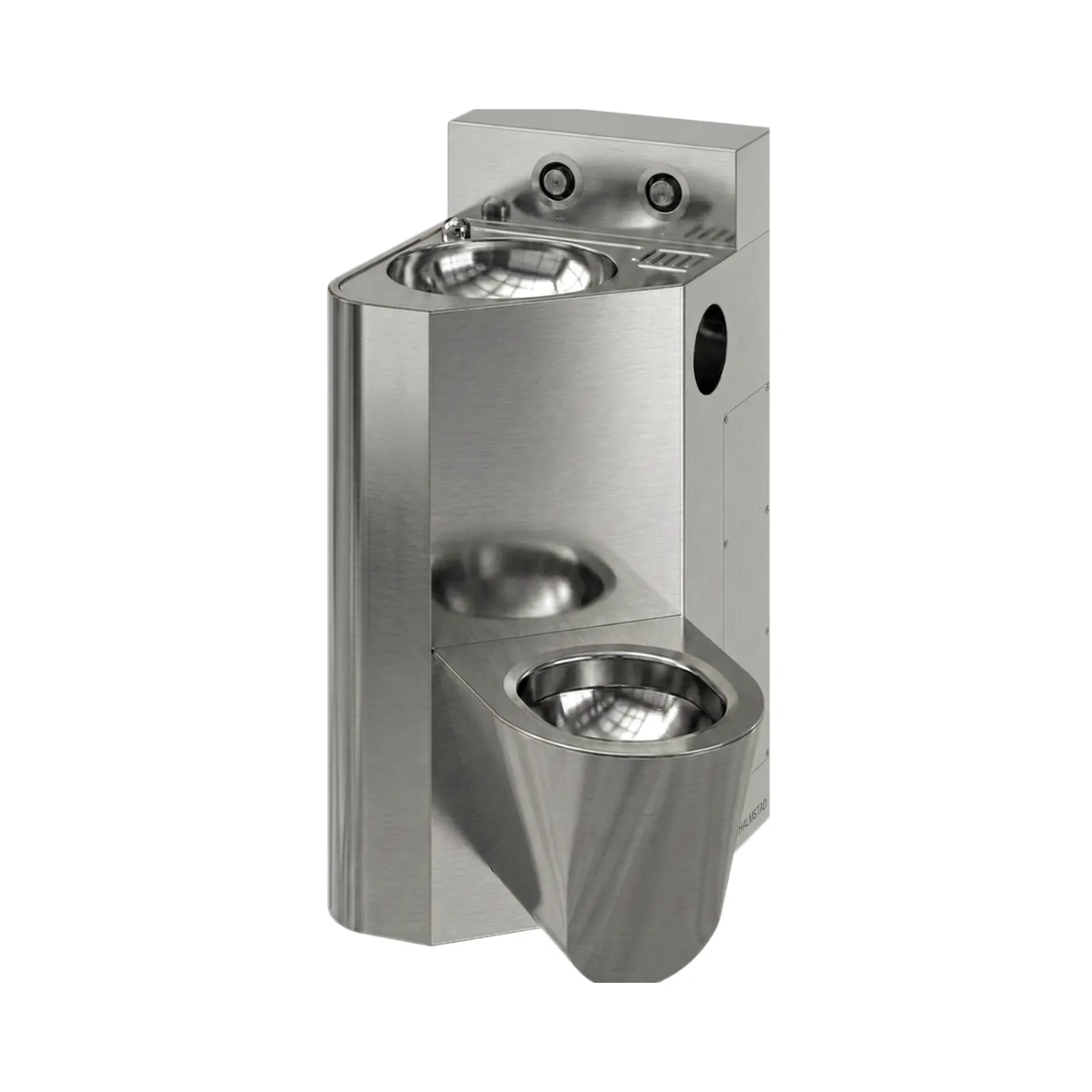 [COMBI-MUR-AV-DRT-PRI] Unité combinée cuvette au mur à droite + lavabo