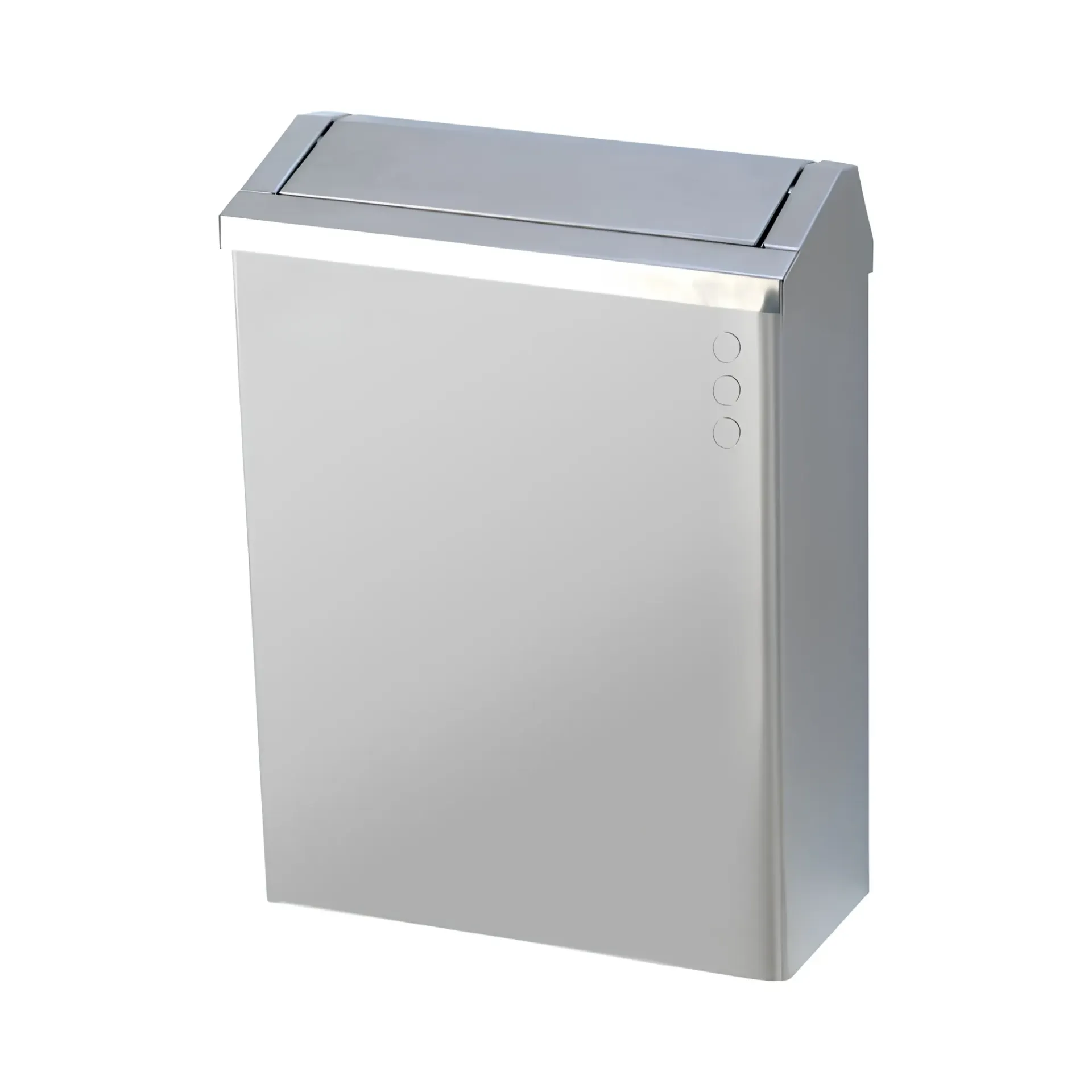 [POU-INX-MUR-23-COUV] Poubelle murale inox 23 l avec couvercle