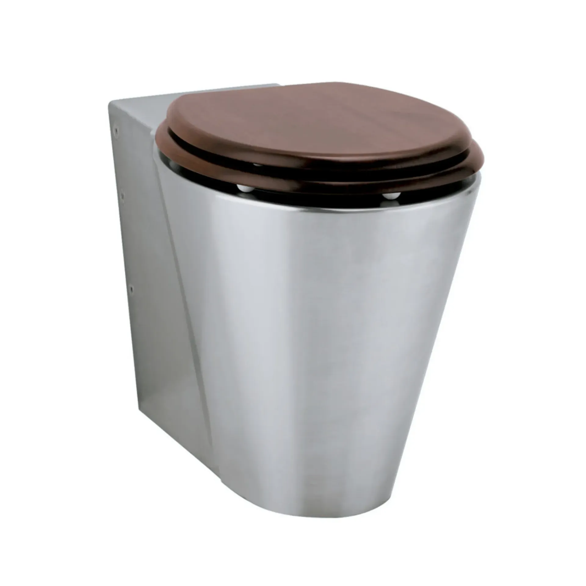 Cuvette WC inox posée au sol 535 incurvée