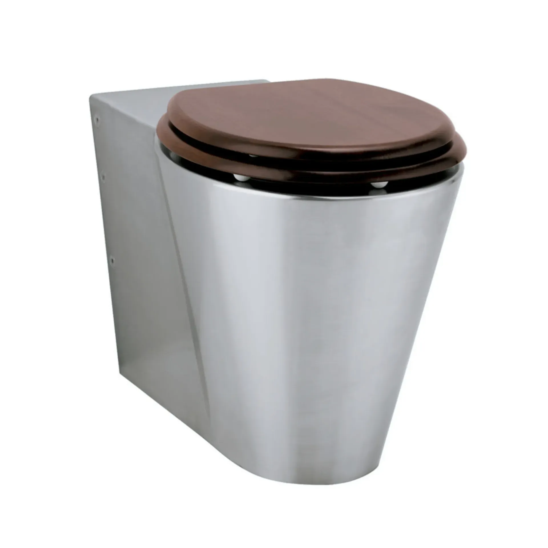 Cuvette WC inox posée au sol 655 incurvée