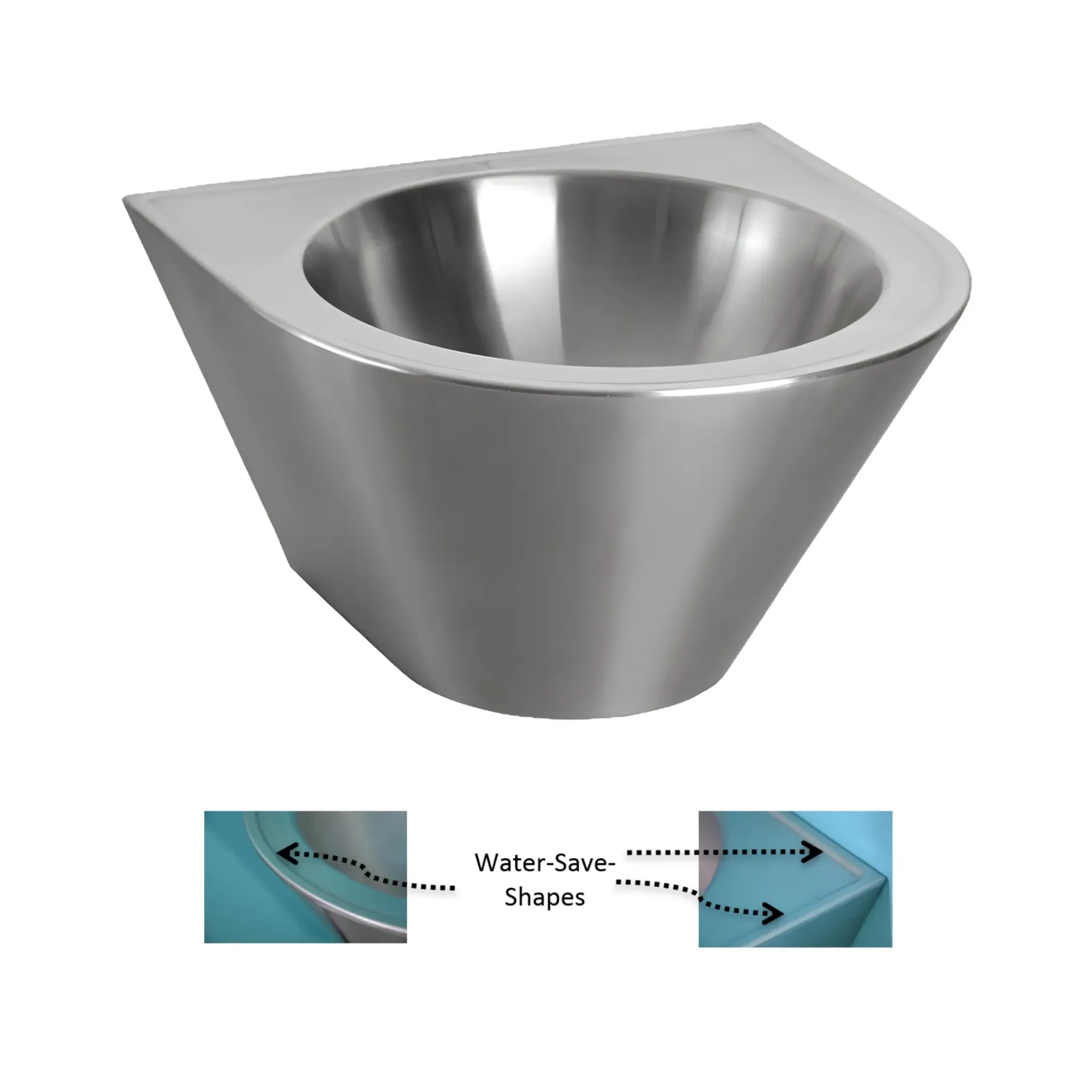 Lavabo siphon invisible Ø360 - anti-vandalisme