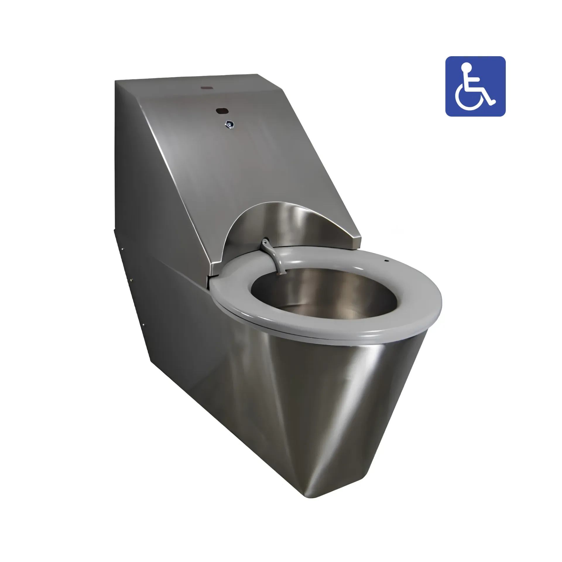 [WC-INX-MUR-700-AUTONET-PMR] Cuvette WC inox au mur 700 auto-nettoyante PMR