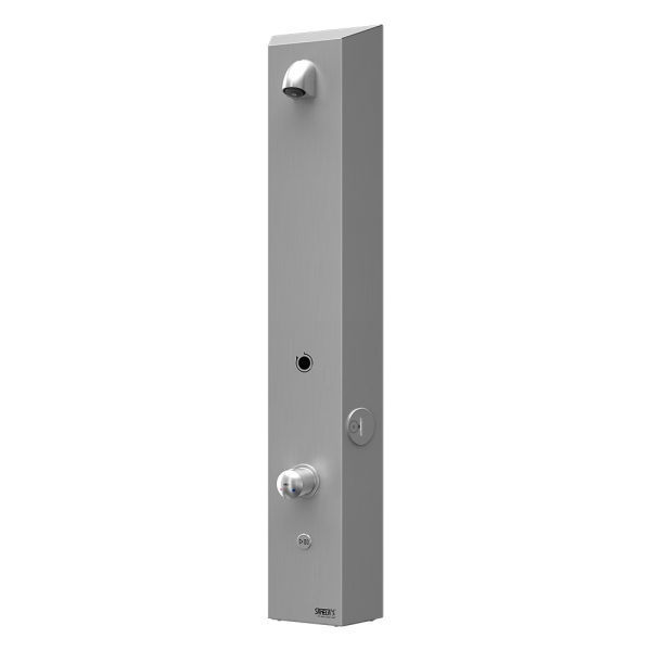 [92 AZLS] Panneau de douche inox à jeton avec mitigeur, 24 V