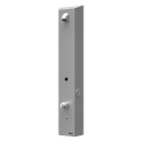 Panneau de douche inox à jeton avec mitigeur, 24 V