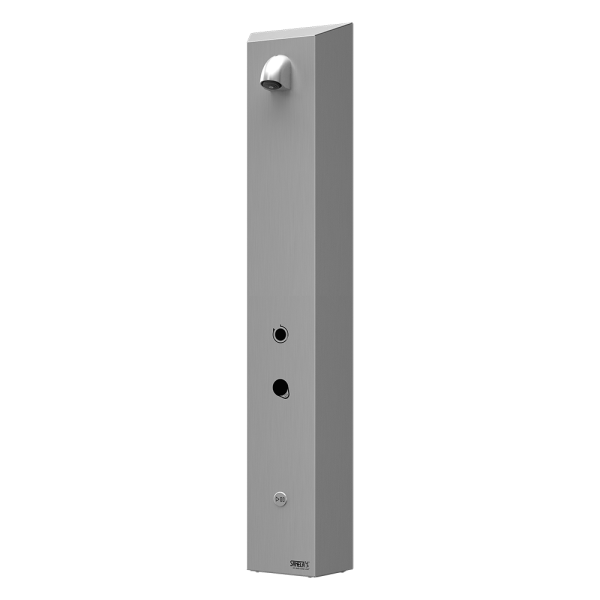 Panneau de douche inox RFID, eau froide/prémélangée, 24 V