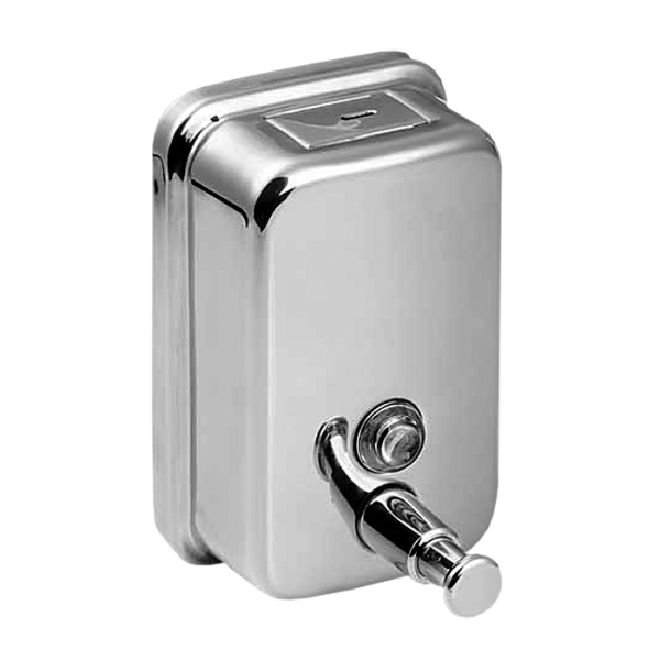 Distributeur inox de savon liquide, 1,25 l, poli