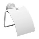 Porte-papier toilette inox, blanc mat