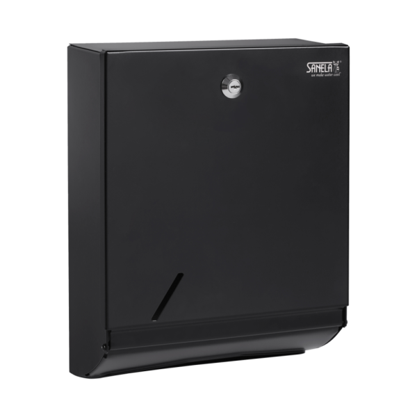 [V02 NZLS] Distributeur inox d'essuie-mains pliés, noir mat