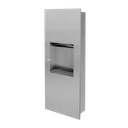 Distributeur encastré inox d’essuie-mains avec poubelle