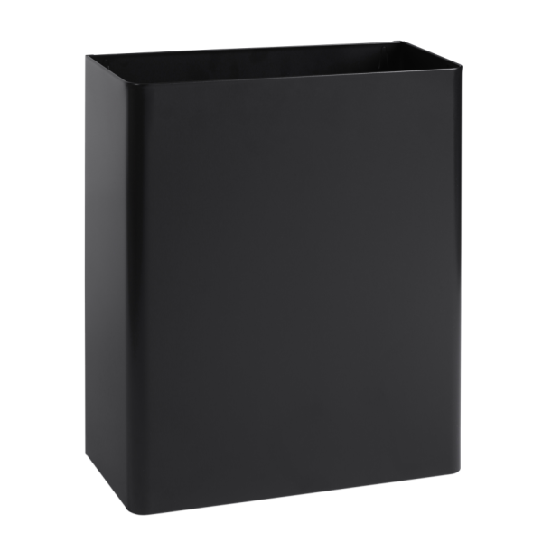 Poubelle inox 24 l, noire mate