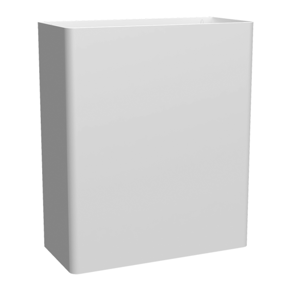 Poubelle murale inox 24 l, blanche mate