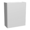 Poubelle murale inox 24 l, blanche mate