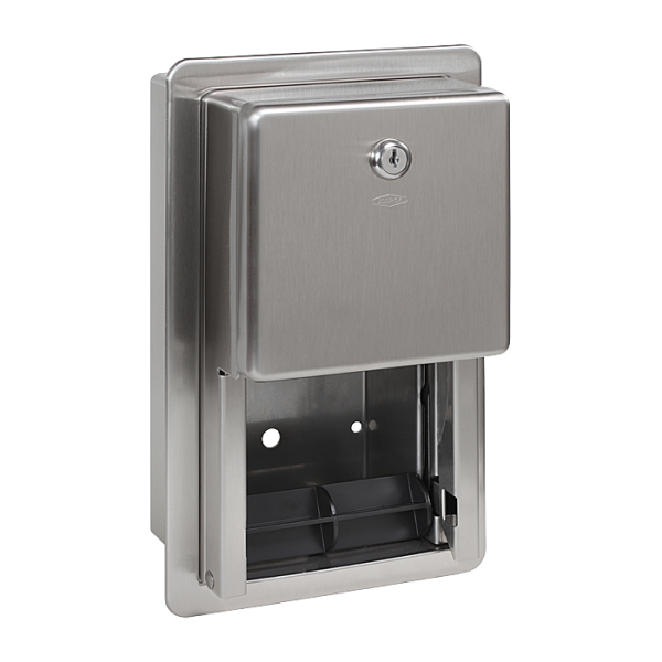 [Z62 NZLS] Porte-papier toilette inox encastré, brossé