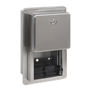 Porte-papier toilette inox encastré, brossé