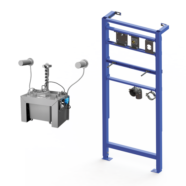 [2RE38 NZLS] Lot de 2 distributeurs automatiques inox, réservoir 6 l, avec cadre de montage, 230 V