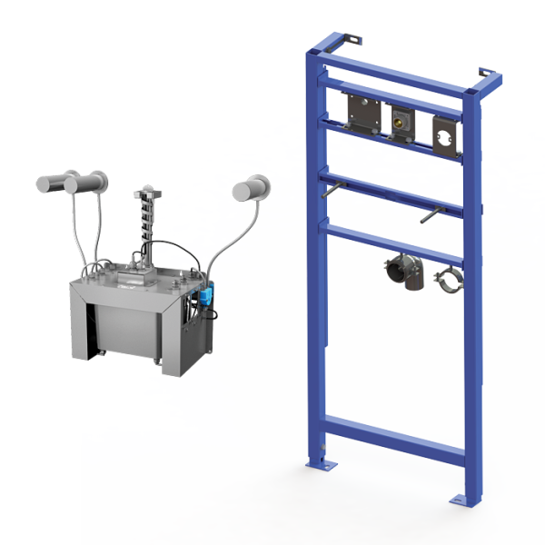 [3RE38 NZLS] Lot de 3 distributeurs automatiques inox, réservoir 6 l, avec cadre de montage, 230 V