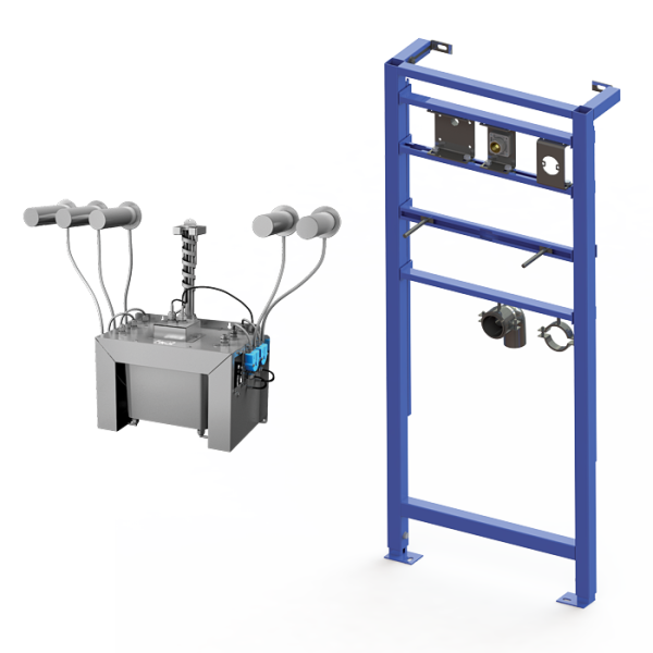[5RE38 NZLS] Lot de 5 distributeurs automatiques inox, réservoir 6 l, avec cadre de montage, 230 V