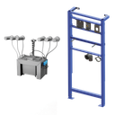 Lot de 6 distributeurs automatiques inox, réservoir 6 l, avec cadre de montage, 230 V