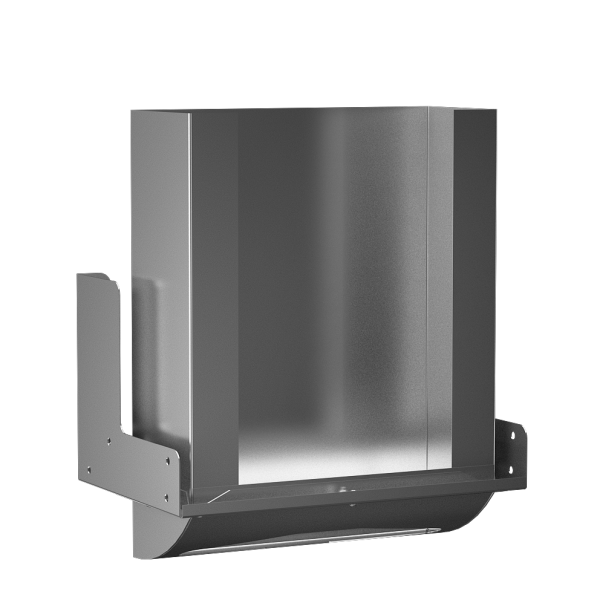 Distributeur d’essuie-mains inox derrière miroir
