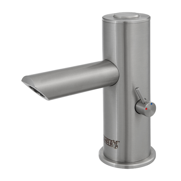 Mitigeur inox piézo à bec long