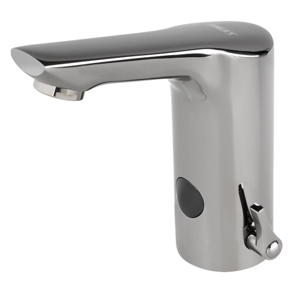 Mitigeur lavabo gris métal
