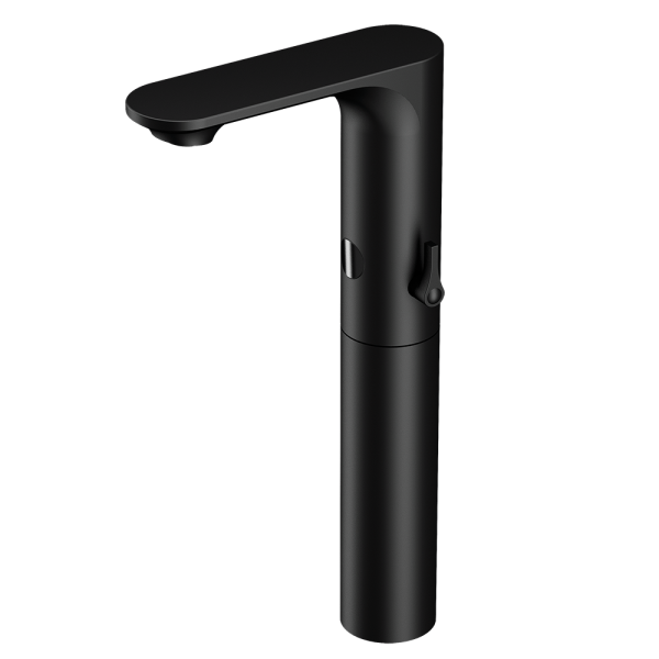 [V06 ULS] Mitigeur lavabo automatique noir, long (24 V)