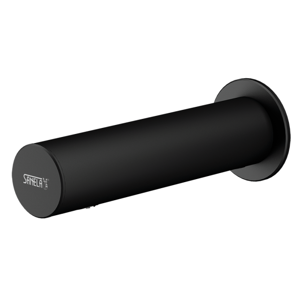 Robinet mural inox noir automatique