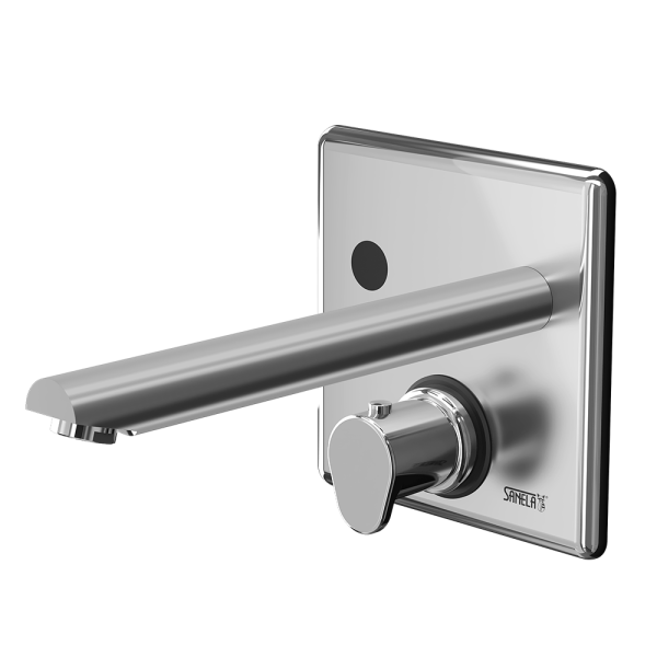 [A52TH40 ULS] Robinet mural automatique thermostatique, bec 260 mm (24 V)