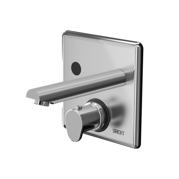 [A71TH40 ULS] Robinet mural automatique thermostatique, bec 182 mm (24 V)