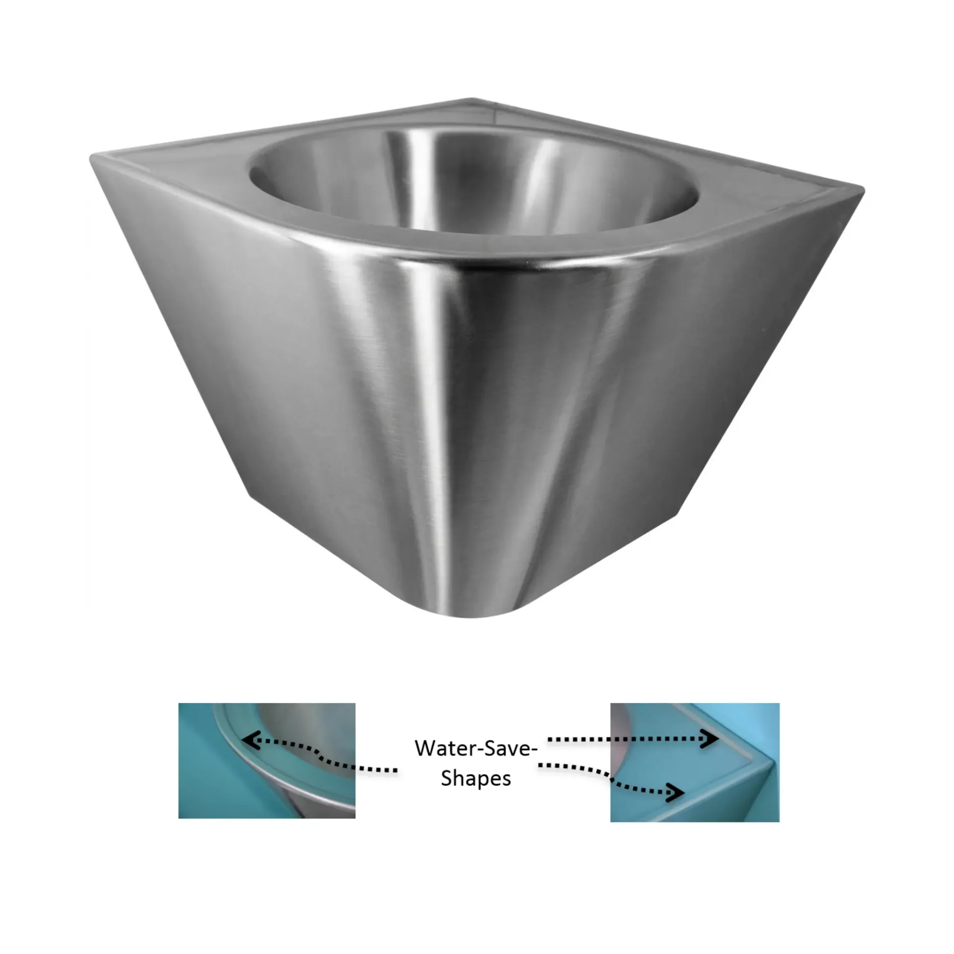 Lavabo mural d'angle siphon invisible