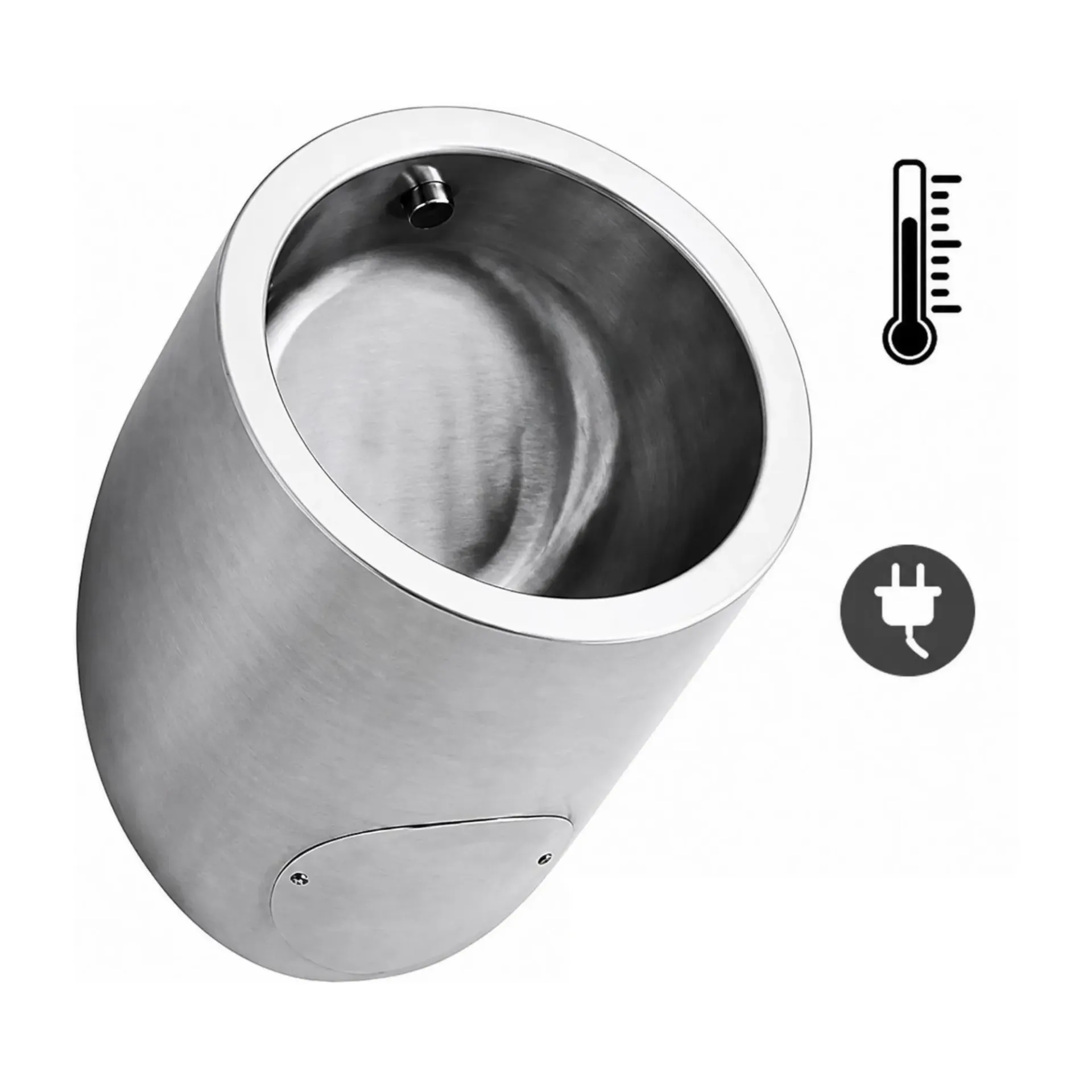[URI-THERM-RON-SEC] Urinoir à détecteur thermique - rond - alimenté sur secteur